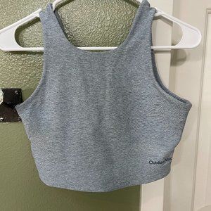OUTDOOR VOICES Grey Long-Line Bra Top, Size S